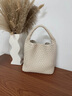 viney編織包包女包輕奢手提水桶包斜挎包生日新年禮物送女友老婆 【白色】實(shí)用高檔小包 時(shí)尚品牌百搭休閑小眾洋氣單肩包 曬單實(shí)拍圖