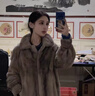 BESNOS意大利品牌進(jìn)口貂皮大衣女整貂新款翻領(lǐng)水貂皮草長(zhǎng)款過(guò)膝裘皮外套 咖啡色 M 適合80-100斤 曬單實(shí)拍圖