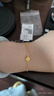 周六福（ZLF）  黃金手鏈女款足金999閃砂花朵四葉草手串 計價(jià) 16+3cm尾鏈 - 2.17g 曬單實(shí)拍圖