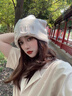 飛鷹城堡產(chǎn)后月子帽女針織帽孕婦早春2025毛線帽孕媽媽出院防風(fēng)包頭帽堆堆 【米白】針織堆堆帽 均碼 55-60cm（一般都能戴） 曬單實(shí)拍圖