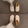 凡小如網(wǎng)面勃肯鞋包頭半拖夏季新款時(shí)尚百搭透氣度假風(fēng)涼鞋配裙子拖鞋 米色 (腳寬腳胖拍大一碼) 37 曬單實(shí)拍圖