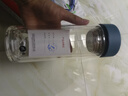 明霞玻璃杯雙層大容量水杯便攜車(chē)載男女商務(wù)茶水分離泡茶杯子550ml藍 曬單實(shí)拍圖