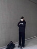 至濤寬松彎刀褲男夏季男褲垂感休閑褲闊腿褲衛(wèi)褲春秋直筒長褲男士褲子 黑色 XL 曬單實拍圖