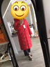 RGPX秋冬季新款清倉處理羽絨棉服女士大碼加厚過膝中長款棉衣外套棉襖 紅色 XL 【105-115斤】 曬單實(shí)拍圖