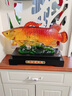 趙氏恒璽（ZONLOLV） 琉璃金龍魚擺件龍魚年年有魚家居客廳辦公室桌面高檔裝飾玄關擺 金龍魚（大號琉璃色）70*18*50CM 曬單實拍圖