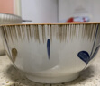 賀川屋陶瓷碗日式釉下彩6英寸面碗家用飯碗套裝 4只裝 蘭亭序 曬單實(shí)拍圖