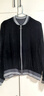 兆君2025春夏新款絲絨棒球服外套桑蠶絲真絲女裝長(cháng)袖拉鏈條紋上衣 黑色 L 曬單實(shí)拍圖