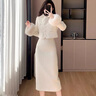 DRPR品牌女裝中式國風(fēng)復(fù)古毛呢套裝裙女2025冬季新款時(shí)尚洋氣兩件套 米白色 M 曬單實(shí)拍圖