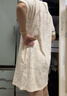 貓人（MiiOW）【防螨抗菌純棉】女士睡裙睡衣女可愛小熊套頭家居服米白L 曬單實拍圖