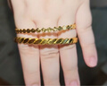 金至尊（3D-GOLD)黃金手作鏡面金工藝玫瑰之戀足金999手鐲送女友七夕禮物計價 58mm-18.76克（配珠寶禮盒) 曬單實拍圖
