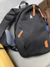 酷奇袋鼠雙肩包男士大容量初高中大學(xué)生書(shū)包日系休閑簡(jiǎn)約純色輕顏旅行背包 黑色普通版  單包[無(wú)掛件] 曬單實(shí)拍圖