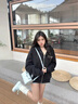 MEDM PLAY潮牌GOODBRAND LOVE IS GOOD珍珠開(kāi)衫拉鏈衛衣連帽衫男女情侶裝 黑色 M 曬單實(shí)拍圖