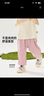 威爾貝魯（WELLBER）嬰幼男女兒童夏季梭織束腳防蚊長(cháng)褲子寶寶運動(dòng)褲裝 120  丁香粉  曬單實(shí)拍圖