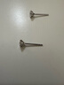 慕璨（OWN SHINE）【官方正品】圓鏡PT950鉑金耳釘耳飾培育真鉆石 送女友生日禮物 E【1對0.4ct±0.03】 曬單實(shí)拍圖