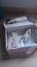 李寧（LI-NING）足球襪兒童長筒襪過膝防滑訓(xùn)練護(hù)腿板襪套高筒長襪子男 藍(lán)白-L 曬單實(shí)拍圖