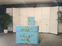 中式屏風(fēng)隔斷客廳沙發(fā)背景墻臥室房間家用折疊移動(dòng)辦公室裝飾擋板 三扇40*180cm(不透)防透 曬單實(shí)拍圖