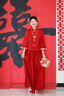 花花公子（PLAYBOY）喜慶敬酒服改良國風(fēng)新娘婚服2025新款提花秀禾服中式寬松盤(pán)扣禮服 套裝（紅色上衣 紅色半身裙）官方旗艦版 L 曬單實(shí)拍圖