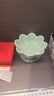 竹茗堂蓮花高腳盤陶瓷家用茶點(diǎn)盤佛手柑托盤干果碟日式簡約甜品盤點(diǎn)心盤 蓮花高腳果碟【淺青】 曬單實(shí)拍圖