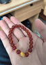 周大生黃金鑲玉手串女玉髓手鏈足金轉運珠七夕禮物送女友媽媽 曬單實(shí)拍圖
