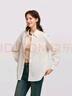 森馬（Semir）長(cháng)袖襯衫女冬中長(cháng)款寬松純棉燈芯絨純色襯衣通勤上衣101724105001 曬單實(shí)拍圖