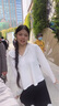 佐敘薄款衛(wèi)衣女秋季2025新款連帽設計感慵懶風寬松遮肉顯瘦長袖上衣女 白色 均碼 （90-120斤） 曬單實拍圖