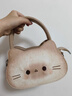 小野七天可愛(ài)貓貓手提包百搭單肩包女時(shí)尚卡通搞怪單肩斜挎包簡(jiǎn)約小圓包 簡(jiǎn)約小圓包【卡其色】 曬單實(shí)拍圖