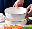 賀川屋湯碗大號(hào)日式釉下彩8英寸斗笠碗家用大碗吃面碗 2只裝 豎紋黑線 曬單實(shí)拍圖