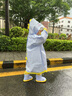 babycrayon2025新款卡通小萌鯊兒童雨衣男女童全身防水幼兒園小學(xué)生專(zhuān)用雨披 小鈣藍【雨衣  EVA材質(zhì)】 M【適合身高約100-115cm】 曬單實(shí)拍圖