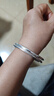 周六福（ZLF）S999足銀手鐲女亮面時(shí)尚氣質(zhì)實(shí)心清冷柳葉鐲 24.04g手鐲-58mm 曬單實(shí)拍圖
