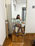 華音軒穿衣鏡全身鏡落地鏡子貼墻試衣鏡臥室少女化妝鏡浴室立體防爆鏡子 曬單實(shí)拍圖