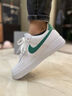 耐克（NIKE）男鞋Air Force 1 LOW空軍一號白綠AF1防滑耐磨休閑運動(dòng)低幫板鞋 FJ4146-121 42.5 曬單實(shí)拍圖