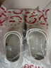 名創(chuàng)優(yōu)品（MINISO）洞洞鞋女男夏季外穿沙灘涼鞋防滑厚底踩屎感包頭涼拖鞋骨白38-39 曬單實(shí)拍圖