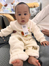 巴拉巴拉童裝兒童長褲男女童運(yùn)動褲冬裝寶寶長褲子休閑時(shí)尚保暖 卡其50617 90 曬單實(shí)拍圖