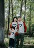 G. DUCKKIDS高端炸街親子裝秋冬裝一家三口母女連衣裙全家裝嬰兒父子連帽衛(wèi)衣 紅/奶杏 66 爬服(送帽子) 曬單實拍圖