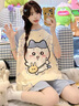 兒童睡衣女孩夏季吉伊卡哇短袖純棉薄款2025新款初中生大碼家居服 YM827吉伊卡哇 100%純棉 均碼 S碼建議身高143-153CM 大碼 曬單實(shí)拍圖