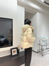 坦博爾【熱銷60萬件】泡芙短款可脫卸帽羽絨服女冬季面包服保暖外套520D 奶芙米 S (160) 曬單實(shí)拍圖