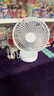 桌面小風扇靜音空氣循環(huán)USB可充電臺式家用辦公室學(xué)生宿舍床頭大風力便攜制冷電風扇大扇面 白色-四檔風力調(diào)節(jié)+插電款 曬單實拍圖