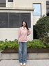 Teenie Weenie小熊女裝衛衣2025年秋季新款氣質(zhì)學(xué)院風(fēng)翻領(lǐng)長(cháng)袖上衣 粉色 S 曬單實(shí)拍圖