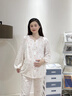 英氏【七夕好禮】A類月子服秋季孕婦睡衣可外穿哺乳喂奶帶胸墊家居服 格?；ā続類透氣排汗-夏款180g】 M【建議體重120斤以下】 曬單實拍圖