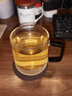 ORTOR手柄茶杯泡茶水杯子帶茶漏帶蓋杯大容量玻璃家用辦公單層杯禮品杯 BOSS茶杯三件套 曬單實拍圖
