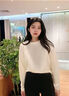 都市麗人白色純棉長(cháng)袖t恤女外穿2025新款春秋大碼女裝打底衫秋季內搭上衣 曬單實(shí)拍圖