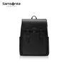 新秀麗（Samsonite）雙肩包 時(shí)尚通勤背包電腦包 商務(wù)輕奢牛皮革翻蓋書包 立體包型NV0 黑色 曬單實(shí)拍圖