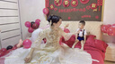 GOKU男童禮服套裝幼兒園演出服背帶褲夏季小主持人兒童西裝畢業(yè)服花童 藍(lán)色褲子+襯衫+背帶+領(lǐng)結(jié) 100 建議體重25-30斤 曬單實(shí)拍圖