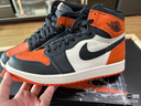 耐克（NIKE）官方 Air Jordan 1 AJ1黑白橙百搭防滑耐磨高幫復古運動(dòng)籃球鞋 DZ5485-008 42.5 曬單實(shí)拍圖