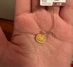六福珠寶七夕禮物 福滿傳家足金小花鎖黃金吊墜不含項鏈 計價 約3.71克 曬單實拍圖