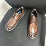 七匹狼皮鞋男鞋春季新款潮流商務(wù)休閑皮鞋男軟底防滑耐磨英倫正裝鞋子男 棕色【標準皮鞋碼】 41 (255mm) 曬單實(shí)拍圖