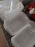 妙潔一次性飯盒 方形帶蓋800ml*50只 食品級野餐打包湯碗筷可微波加熱 曬單實(shí)拍圖