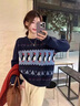 玖慕（JIUMU）紅色圍巾女冬保暖中國紅純羊毛帽子手套三件套本命年生日禮物 海棠紅-精致禮盒裝 曬單實(shí)拍圖