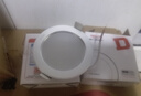 德力西（DELIXI）LED筒燈 天花燈嵌入式孔燈牛眼燈筒燈【全鋁材4.5W暖白光】星空銀 曬單實(shí)拍圖