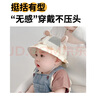愛(ài)寶適嬰兒帽子夏季薄款寶寶遮陽(yáng)帽漁夫帽嬰幼兒出游帽子米色小熊S782 曬單實(shí)拍圖